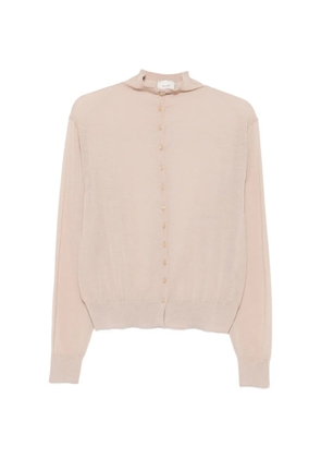 Alysi button-up mock-neck cardigan - Neutrals