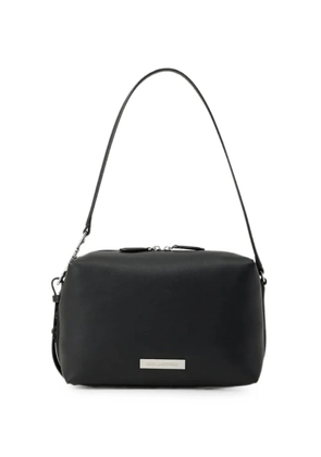 Karl Lagerfeld grained-texture logo-plaque tote bag - Black