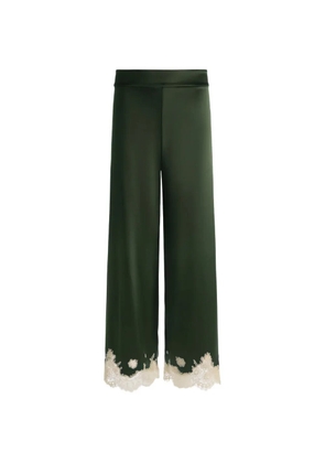 alice + olivia Athena lace-trim palazzo pants - Green