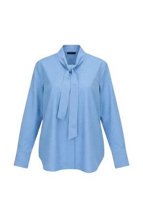 Isaia pussy-bow long-sleeve shirt - Blue