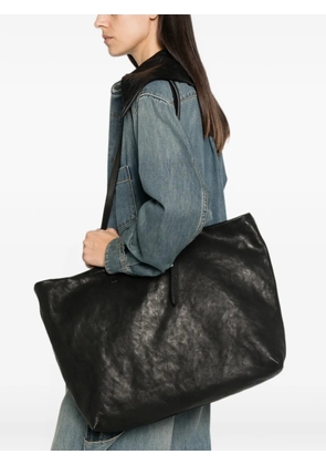 Ann Demeulemeester distressed leather tote bag - Black