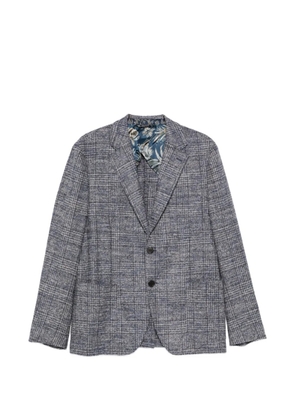 ETRO check-pattern notched-lapel blazer - Grey