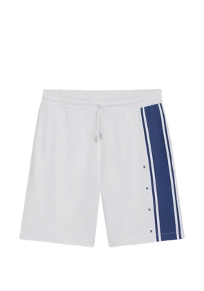 HUGO logo-print side-stripe shorts - White