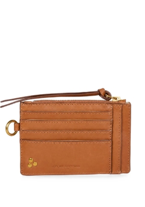 Jérôme Dreyfuss Lucky stud card holder - Brown