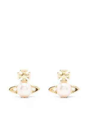 Vivienne Westwood orb pearl earrings - Gold