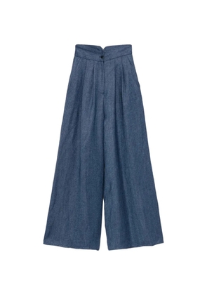 Alberta Ferretti high-waisted pleated trousers - Blue