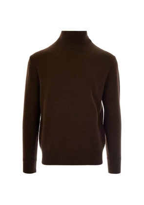 Paolo Pecora high-neck ribbed-trim sweater - Brown