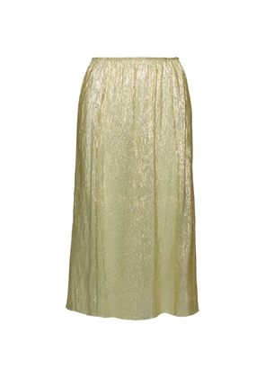 Petar Petrov elasticated shimmer midi skirt - Gold