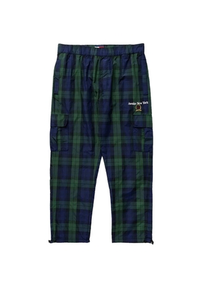 Awake NY check-pattern cargo track pants - Blue