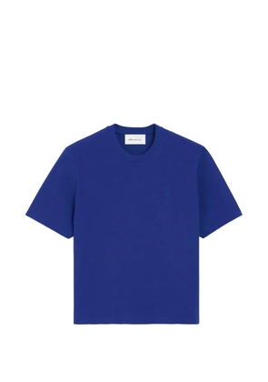 AMI Paris cotton T-shirt with embossed Ami de Coeur - Blue