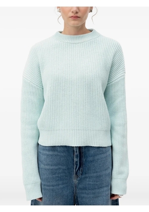 HUGO ribbed-knit drop-shoulder sweater - Blue