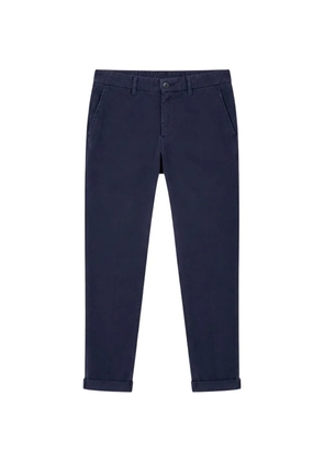 Mason's Torino Flex logo-embroidered turn-up trousers - Blue