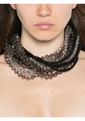 Emporio Armani multi-strand beaded necklace - Black