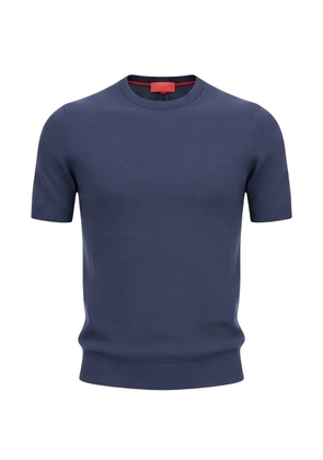Isaia short-sleeved crew-neck knitted T-shirt - Blue