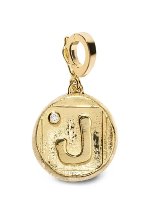 Azlee diamond initial pendant - Gold