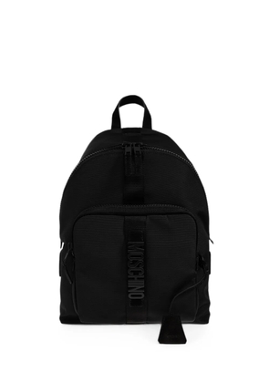Moschino logo-lettering backpack - Black