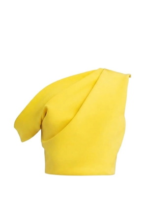 Gemy Maalouf asymmetrical crepe top - Yellow