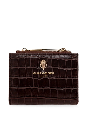 Kurt Geiger London Shoreditch croc-effect wallet - Brown