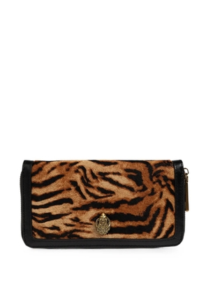 Kurt Geiger London Shoreditch tiger-print wallet - Brown