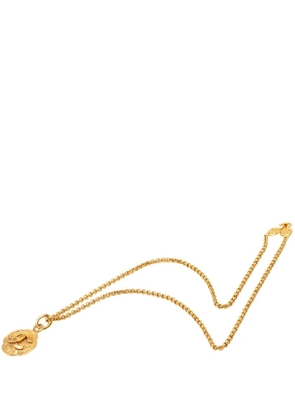 CHANEL Pre-Owned 1995 CC Gold Plated Medallion Pendant Necklace costume necklace