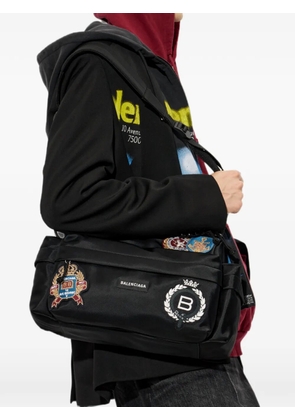 Balenciaga small Explorer patch-embellished shoulder bag - Black