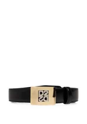 DSQUARED2 logo-plaque leather belt - Black