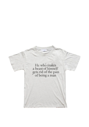 Praying slogan-print T-shirt - Grey