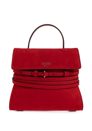 Moschino Tie Me suede tote bag - Red