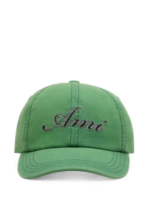 AMI Paris cotton cap with Ami Paris embroidery - Green