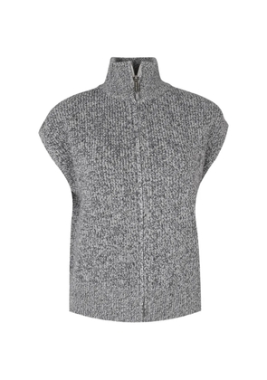 Izaak Azanei high-neck zip-up sweater - Grey