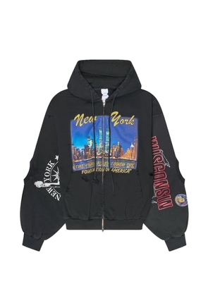 PROTOCOL INDEX graphic-print hoodie - Black