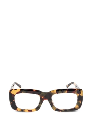 The Attico tortoiseshell-effect rectangle-frame glasses - Brown