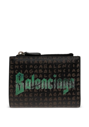 Balenciaga logo-print bifold wallet - Black