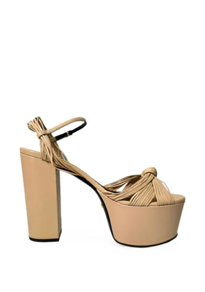 Gucci Pre-Owned Crawford Knot platform sandals - Brown