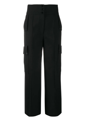 Stella McCartney high-waisted wide-leg trousers - Black