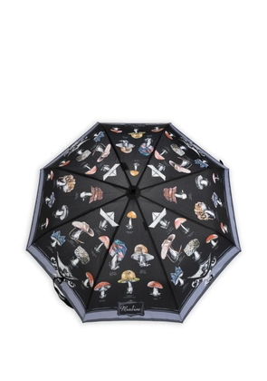 Moschino mushroom-print folding umbrella - Black