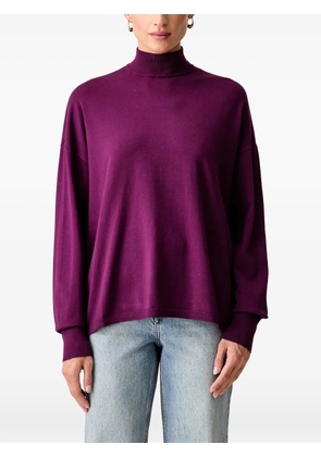 Trussardi high-neck drop-shoulder sweater - Purple