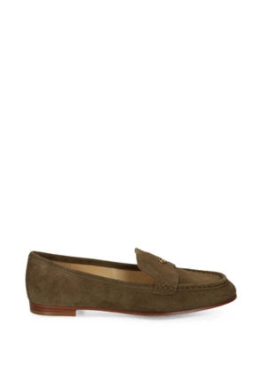 Michael Michael Kors Jennings logo-plaque suede loafers - Green