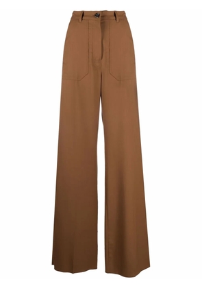 Max Mara high-rise flared trousers - Brown