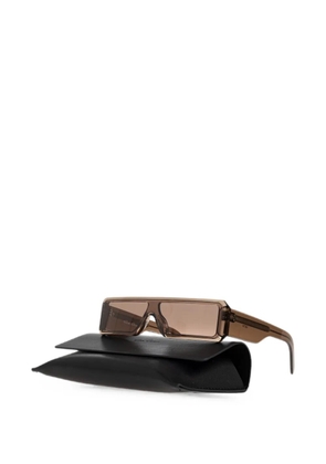 Rick Owens Geth geometric-frame sunglasses - Brown