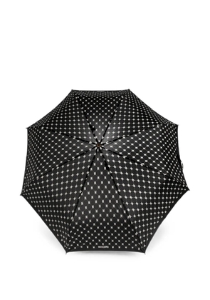 Moschino monogram foldable umbrella - Black