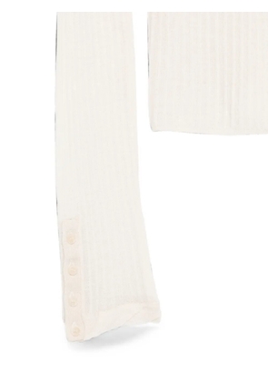 Patrizia Pepe ribbed funnel-neck knit - Neutrals