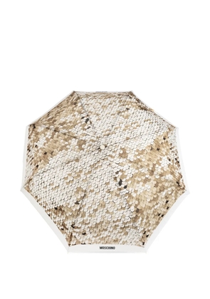 Moschino sequin-print folding umbrella - Neutrals