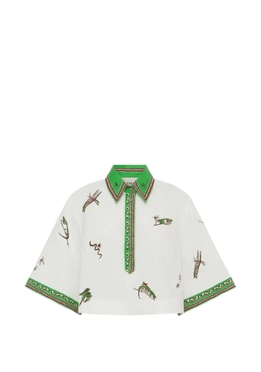 ALEMAIS Wanda embroidered shirt - Neutrals