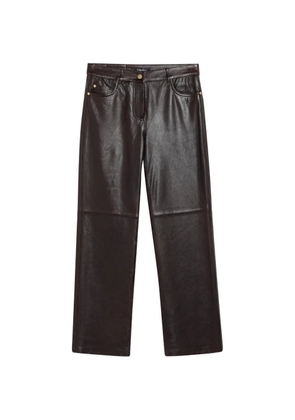 'S Max Mara straight-leg leather trousers - Brown