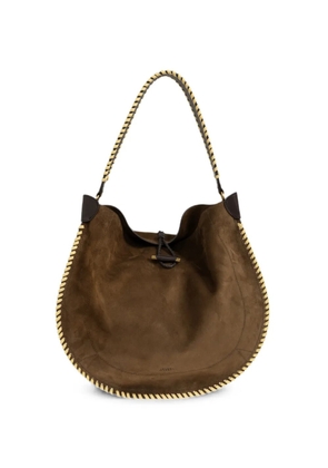 ISABEL MARANT Oskan whipstitch leather tote bag - Brown