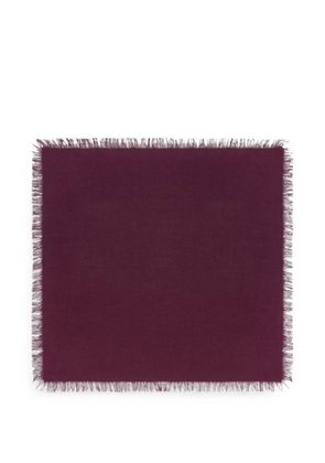 BOMPARD mini fringed twill scarf - Red