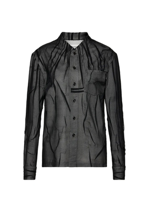 Maison Margiela creased double-layer shirt - Black