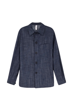 Hevo Bari patch-pocket long-sleeve shirt jacket - Blue
