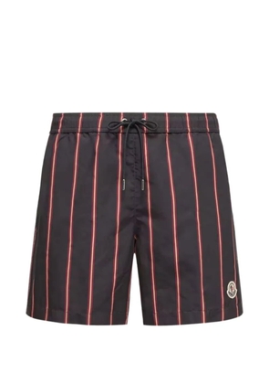 Moncler striped swim shorts - Blue